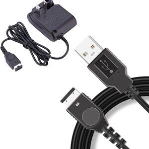 CHARGER BUNDLE FOR GAMEBOY ADVANCE SP, 1 PACK CHARGER AND 1 PACK CHARGING CABLE